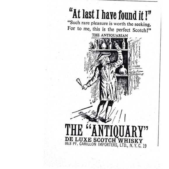 Antiquarian De Luxe Scotch Whisky Print Ad 1960 ADVERT - Picture 2 of 2